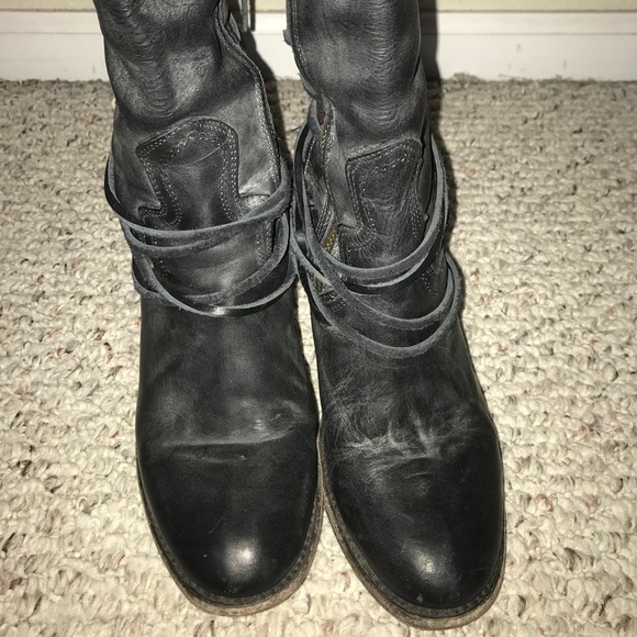 Freebird coal black leather lace up boots - Picture 6 of 8